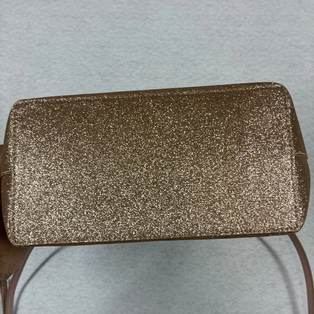 Kate Spade Joeley Satchel Tote Pink Rose Gold Glitter Shoulder Crossbody Strap